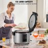 Commercial Rice Cooker, 60-Cup Rice Cooker, 13.74 Qt / 13 Liter Large Rice Cooker and Warmer with Nonstick Inner Pot