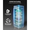 Commercial Merchandiser Refrigerator, 13.3 CU.FT Glass Door Display Refrigerator, Beverage Refrigerator Cooler Merchandiser with Adjustable Shelves