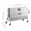 Rotisserie Grill with Hooded Cover, BBQ Whole Pig Lamb Goat Charcoal Spit Grill, 46 Inch 132Lbs Capacity