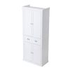 72" Kitchen Pantry Storage Cabinet, Freestanding Utility Cabinets with Doors, Drawer and 3 Adjustable Shelves, Tall Food Buffet Pantries for Kitchen