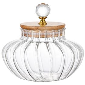 1 PCS High Borosilicate Stripe Sealed Jar, Kitchen Storage Jar, Coffee Can, Coffee Storage Container (Option: 1Pcs)