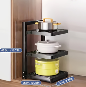 Multi-tiered Pot Rack (Option: 3layer pot rack)