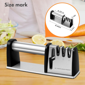 1pcs 4-in-1 Kitchen Blade And Scissor Sharpening Tool (Option: 1Pcs)