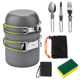 8 Pcs Camping Cookware Set. Camping Stove Cookware Set (Option: Style1)