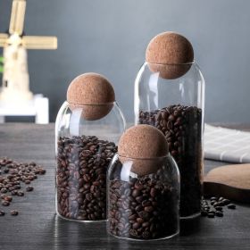 1 Set Storage Ball Glass Tea Jar,Cork Jar,Sealed Candy Jar,Dry Food Storage Jar (Option: 1SET)