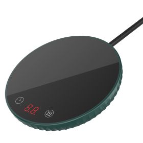 2 Colors Options -- 1Pc Desktop Electric Cup Warmer 8Hours Auto Off Overheating Protection Smart Timer Setting 2 Temperature Levels Ceramic Heati (Color: green)