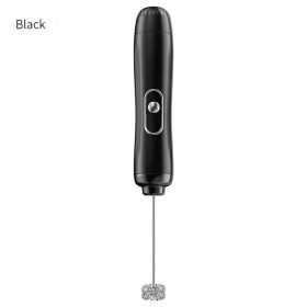 Handheld Electric Egg Beater, Kitchen Drink Foamier Mixer, Coffee Creamer Whisk, Frothy Stirring Tool. (Color: Black)
