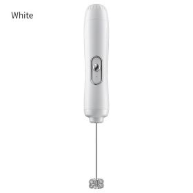 Handheld Electric Egg Beater, Kitchen Drink Foamier Mixer, Coffee Creamer Whisk, Frothy Stirring Tool. (Color: White)
