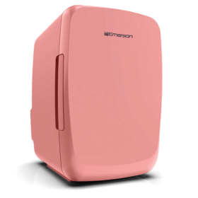 Emerson Portable Mini Fridge Cooler (Color: pink)