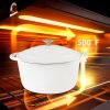 Dutch Oven,Dutch Oven Pot with Lid,4.5 QT Enamel Dutch Ovens with Dual Handles,Cast Iron Pot for Braiser,Cooking,Gifts for Family
