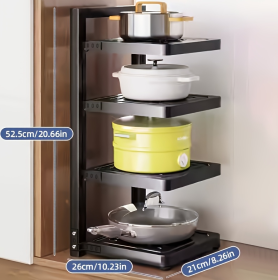 Multi-tiered Pot Rack (Option: 4layer pot rack)